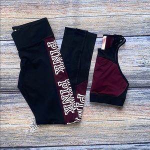 VS Pink Legging & Sports Bra Set